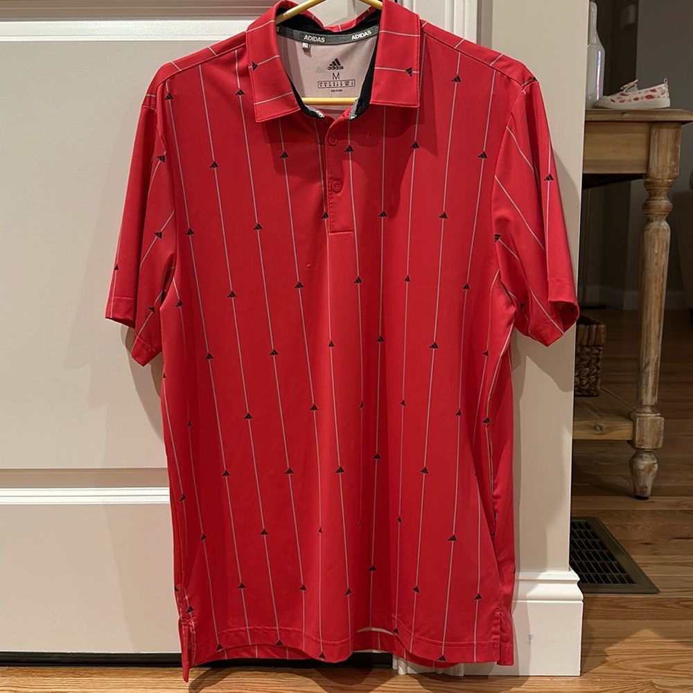 Adidas Red Dry Fit Golf Polo. Mens Large